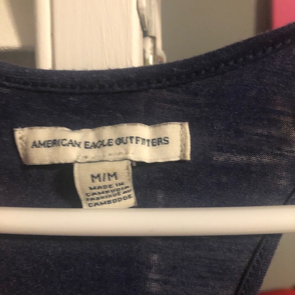 Navy blue high low tank top - Picture 2 of 2